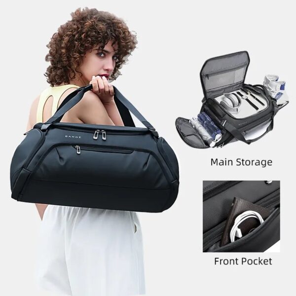 BANGE BG-7561 Ykk Zipper Stylish Daffal Travel Bag Waterproof & Drustproof - Image 6