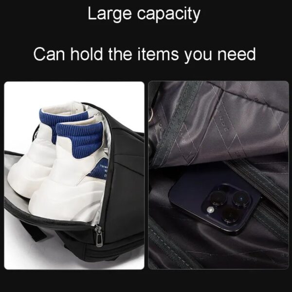 BANGE BG-7700 Anti Thief Stylish Waterproof Business Office Laptop 15.6 Backpack - Image 10