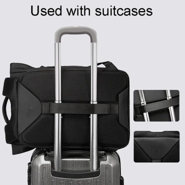 BANGE BG-7700 Anti Thief Stylish Waterproof Business Office Laptop 15.6 Backpack - Image 5