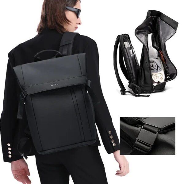 BANGE BG-7700 Anti Thief Stylish Waterproof Business Office Laptop 15.6 Backpack - Image 7