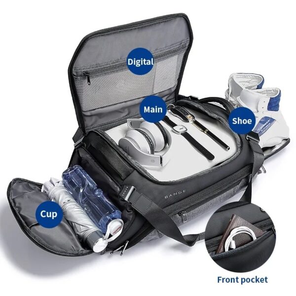 BANGE BG-7561 Ykk Zipper Stylish Daffal Travel Bag Waterproof & Drustproof - Image 7