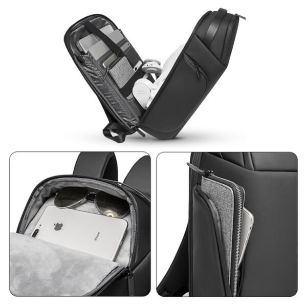 02 BANGE BG-7277 Stylish Premium USB System Laptop Office Multi Use Backpack - Image 6