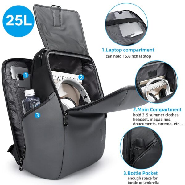 BANGE BG-2581 Business 15.6 inch Laptop Office Travel Backpack - Image 3