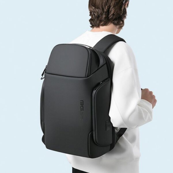 BANGE BG-7277 Stylish Waterproof Premium Office Laptop 15.6 USB Charge Backpack - Image 6