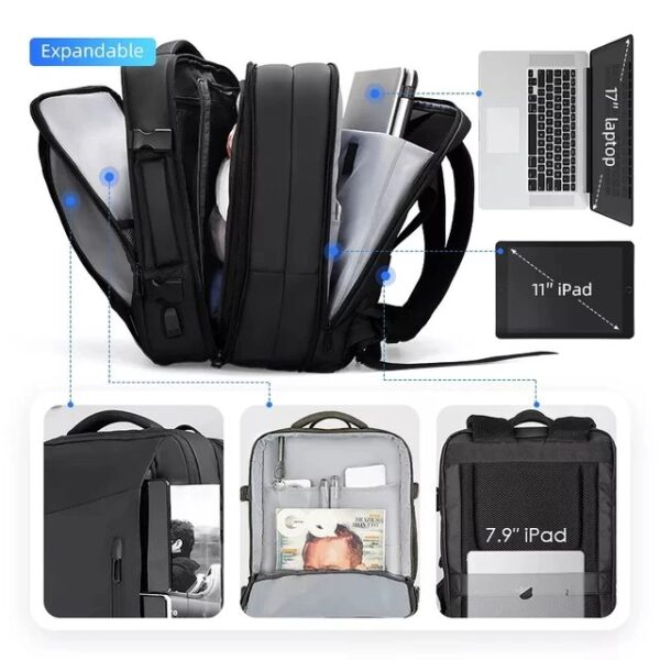 Mark Ryden MR-9299KR Multi Function  Large Capacity 40L Expendable Office Laptop15.6" Backpack - Image 5