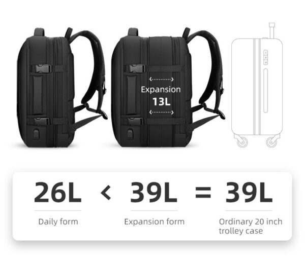 Mark Ryden MR-9299YY Expendable Large Capacity Multi Function Office Laptop 15.6 Travel Backpack - Image 7
