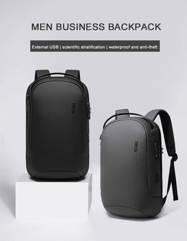 BANGE BG-7225 Anti Thief Lock System Business Laptop 15.6 Office Backpack - Image 7