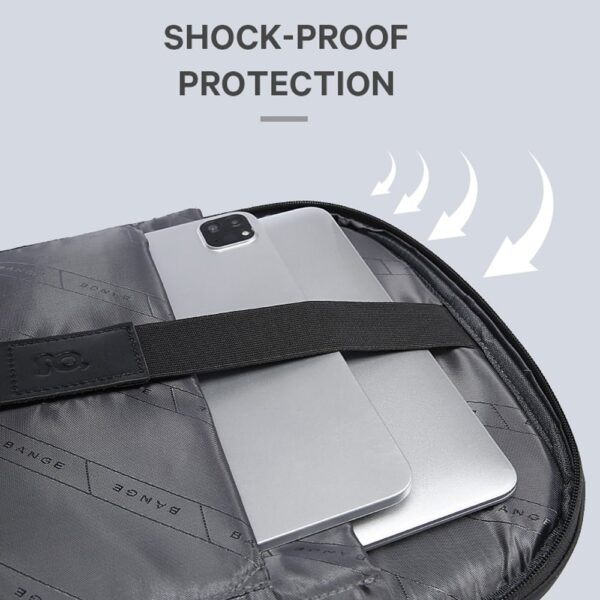 BANGE BG-2575 Waterproof School College University Office Laptop 15.6 Backpack - Image 9
