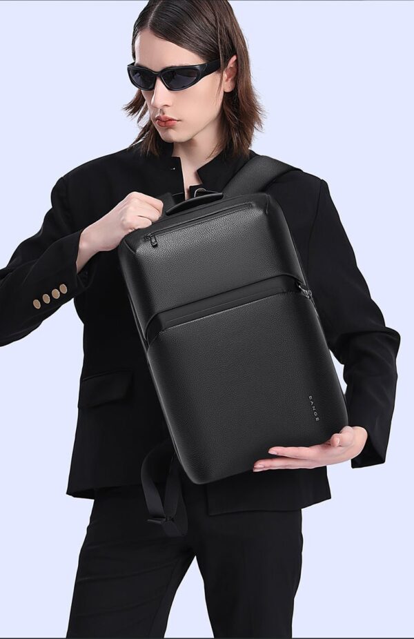 BANGE BG-6625 YKK Zipper Original Leather Premium Office Laptop 15.6 Exclusive Backpack - Image 12