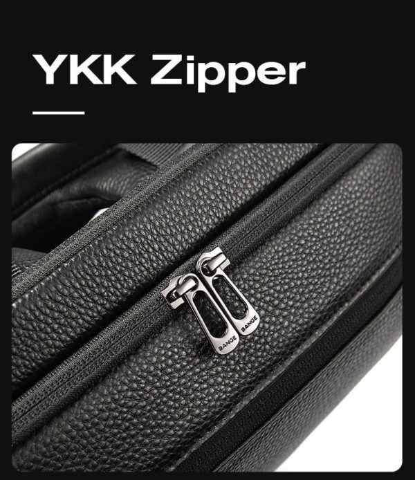 BANGE BG-6625 YKK Zipper Original Leather Premium Office Laptop 15.6 Exclusive Backpack - Image 2