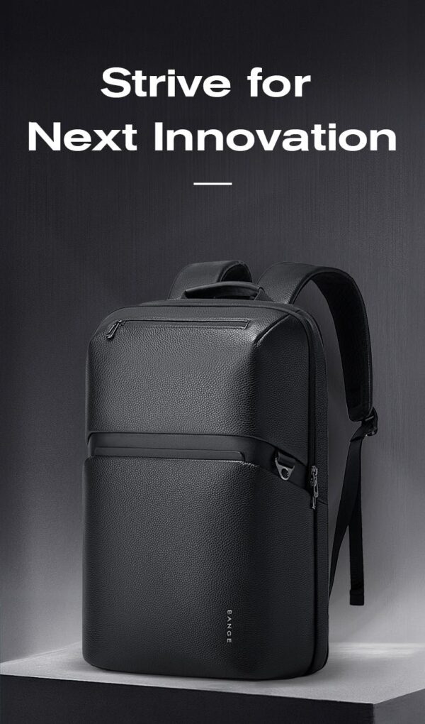 BANGE BG-6625 YKK Zipper Original Leather Premium Office Laptop 15.6 Exclusive Backpack - Image 13
