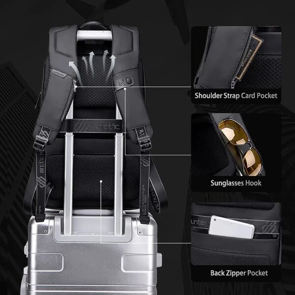 Arctic Hunter B00443 Anti Thief Waterproof Premium Laptop 15.6 Office Backpack - Image 6