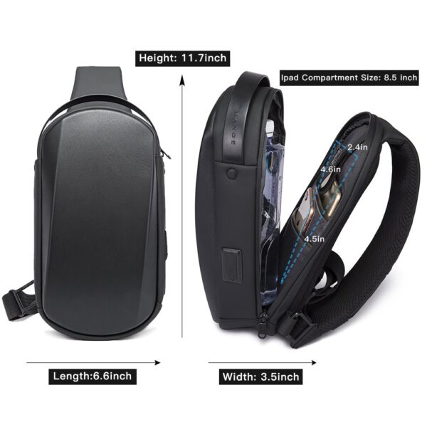 BANGE BG-7256 Anti Thief Waterproof Stylish Crossbag - Image 13