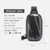 BANGE BG-7353 Anti Thief Hardshell Waterproof Stylish Crossbag - Image 9