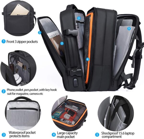 BANGE BG-1908 Multi Function Large Capacity Expendable Office Laptop Travel Backpack
