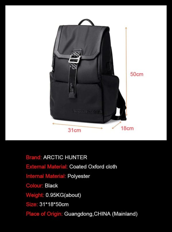 Arctic Hunter B00428 Anti Theft Business Laptop Backpack - Image 2