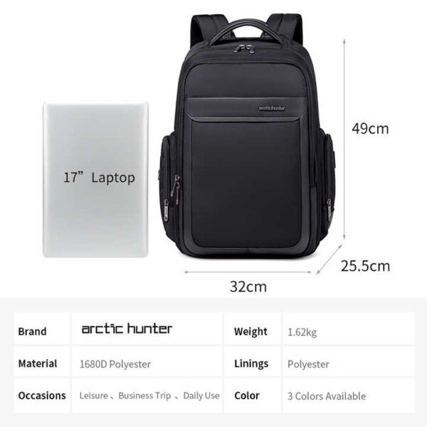 Arctic Hunter B00544 Multi Use Laptop Travel Backpack - Image 4