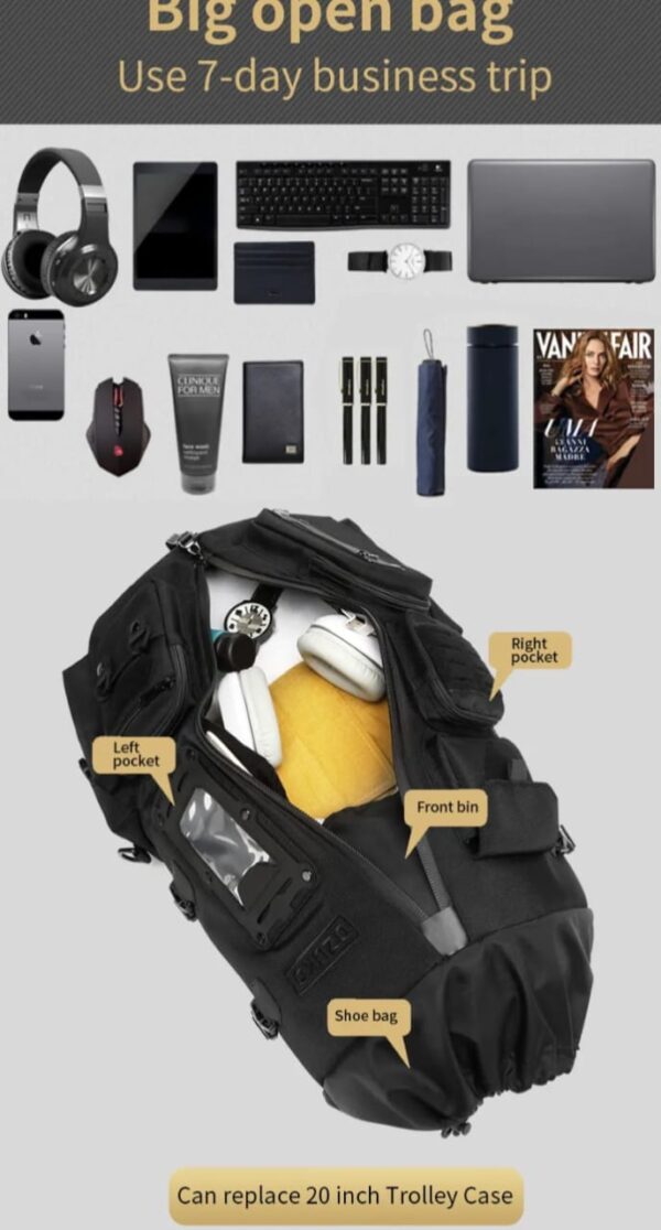 Ozuko-9573 Premium Multi-Use Stylish Travelling Backpack - Image 5